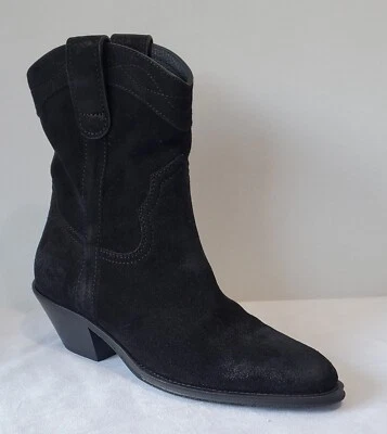 Botas occidentales Saint Laurent Paris Eastwood negras de gamuza para mujer nuevas sin caja EE. UU. 8 EUR 40 Foto 1 de 4