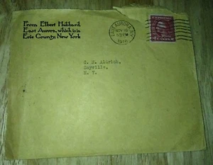 ELBERT HUBBARD COVER. POSTMARKED 1916, EAST AURORA N.Y. - Picture 1 of 8