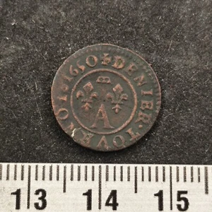 Piece Denier Tournois Gaston D'Orleans 1650 Ref17923J - Picture 1 of 2
