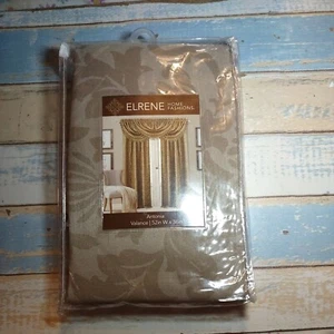 ELRENE Antonia Valance 52" W x 36" L Taupe New - Picture 1 of 2