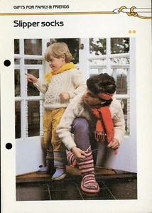 CALZINI CIABATTE MODELLO UNCINETTO PER BAMBINI MISURA 4-5 ANNI volantino modello singolo 1985 - Foto 1 di 1
