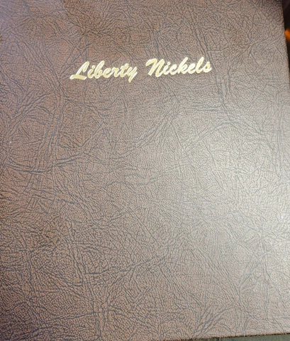 partial set Liberty V Nickel( including 1886 ) no 1885 nor 1912-s in album Cover