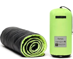 Neu RUMPL X CARHARTT ORIGINAL PUFFY Black Lime Camping Steppdecke 52 x 75 - Bild 1 von 10