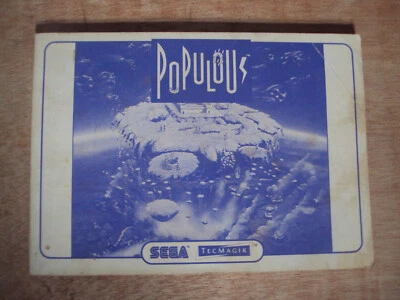 ORIGINAL SEGA MASTER SYSTEM MANUAL ONLY POPULOUS UK VERSION - Image 1 of 2
