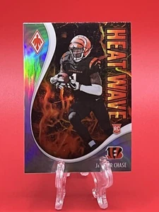 2021 Panini Phoenix Ja'Marr Chase ROOKIE HEAT WAVE Silver Holo Prizm RC π₯π₯ - Picture 1 of 2
