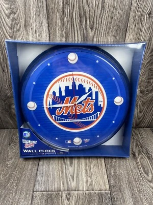 Wincraft Sports New York Mets MLB Baseball 12" Logo Round Wall Clock New - Image 1 of 2