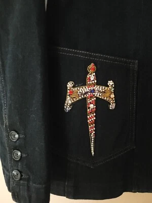 Chaqueta Blazer Personalizada Gloria Vanderbilt Christian Siriano Denim Precio de Venta sugerido por el fabricante $129 Foto 1 de 4