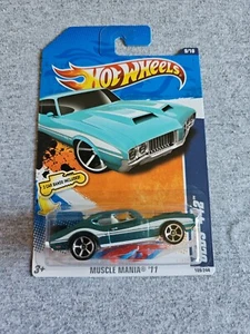 2011 Hot Wheels OLDS 442 Aqua 109/244 GREAT CARD Target Car Bands - Picture 1 of 4