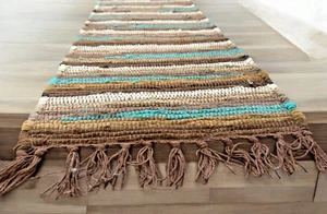 Handmade Chindi Table Runner – 36x180 cm Long, Soft Cotton Rug for Dining Table - Picture 1 of 9