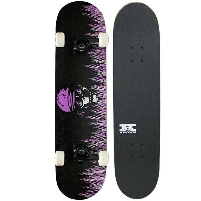 Krown KPC Monopatín Completo Púrpura Llama 7.75" Foto 1 de 4