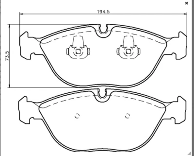 Juego de pastillas de freno de disco Mintex - MDB1746 - Se adapta a Volkswagen, Mercedes-Benz y más Foto 1 de 4