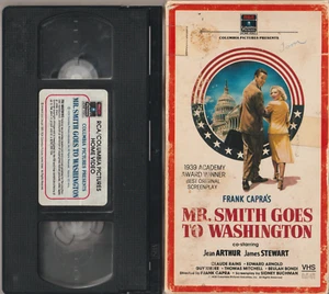 VHS - Mr. Smith Goes To Washington - RCA Columbia Side Flap 4 Sided James Stewar - Picture 1 of 8