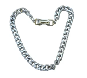 Vintage Silver Tone Textured Lightweight Bracelet Marked Germany - Picture 1 of 5