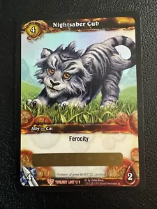 World of Warcraft TCG Nightsaber Cub unbenutzte Beutekarte (Haustier) - Bild 1 von 2