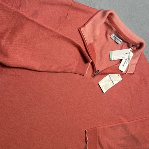 Tommy Bahama Island Zone Cool Side Pullover Sweater Mens 2XL Qtr Zip Rib Knit - Picture 1 of 15