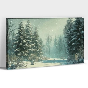 Arte de pared navideño CXVU, cuadros navideños decoración de pared para sala de estar, invierno... - Imagen 1 de 5