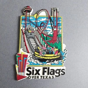 Six Flags Over Texas TX Large Magnet 4" Amusement Park - Picture 1 of 2