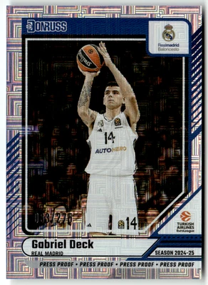 2024-25 Donruss Euroliga Panini No. 83 Gabriel Deck Mojo Púrpura 33/275 - Imagen 1 de 2