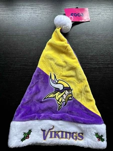 Cappello Berretto Minnesota Vikings FOCO Forever Collectibles NFL Natale Babbo Natale Nuovo con etichette - Foto 1 di 6