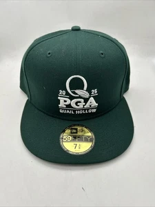 PGA Championship 2025 Quail Hollow New Era 59Fifty Green Hat Cap Size 7 3/8 New - Picture 1 of 7