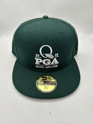 PGA Championship 2025 Quail Hollow New Era 59Fifty Green Hat Cap Size 7 3/8 New - Image 1 of 4