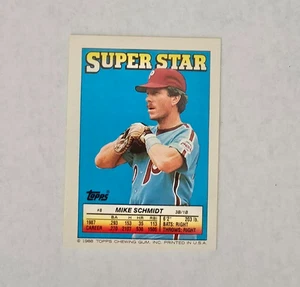 (ITEM D143) MIKE SCHMIDT - 1988 TOPPS STICKER BACKS #8 (SCHMIDT/GUERRERO) - Picture 1 of 2