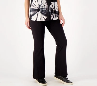 LOGO by Lori Goldstein Women's Plus Sz Pants 1X Rayon made from Black A598801 - Image 1 of 4