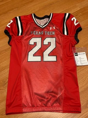 Under Armour Texas Tech Raiders Throwback Football Jersey Mens L NWT - FREE SHIP - Image 1 of 4