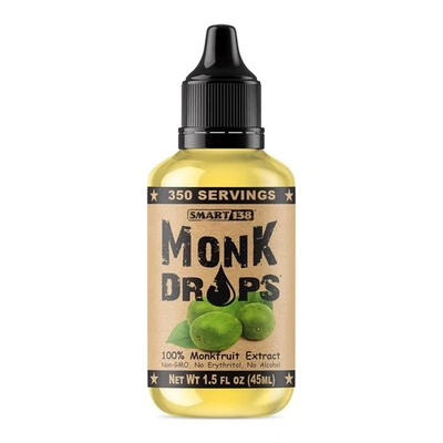 Monk Drops - 100% Monkfruit Liquid Sweetener, Zero 1.5 Fl Oz (Pack of 1)  - Image 1 of 4