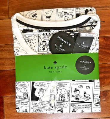 JUEGO DE PIJAMA HENLEY ESTAMPADO CACAHUETES KATE SPADE: NUEVO CON ETIQUETAS MEDIANO, GRANDE O EXTRA GRANDE Foto 1 de 4