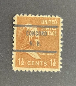 Concord, New Hampshire Type 71 Precancel - 1½ cents Prexie - U.S. #805 - NH - Picture 1 of 1