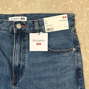 Uniqlo JW Anderson Shoe Cut Jeans Herren 29x31 Blau Denim Baumwolle Britisch Japan - Bild 1 von 10
