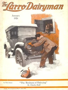 1926 Rivista Larro Dairyman - Larrowe Milling Co - General Mills agricoltura - Foto 1 di 1