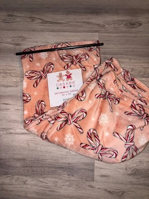 50 X 70 Candy Cane Bow Christmas Throw Blanket Tik Tok Viral NWT - Image 1 of 2