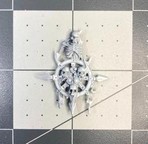 40K Chaos Space Marine NURGLE STANDARD TOP Death Guard banner GW bit bitz WW25 - Picture 1 of 2