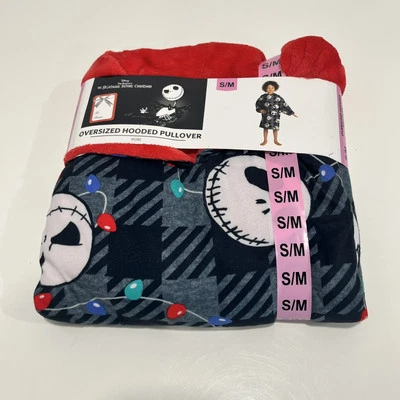 Pesadilla antes de Navidad niños bata pulóver de gran tamaño con capucha talla S/M Foto 1 de 3