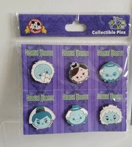 Disney Pins - Tsum Tsum Haunted Mansion 6-pin Set New Sealed - 2016 - Picture 1 of 2