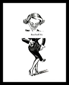 1936-rpt BETTE DAVIS Hollywood Oscar Winner Broadway Actress Caricature MATTED - Picture 1 of 1