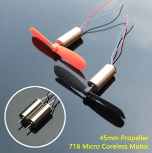 3.7V 55000 U/min 716 High Speed Micro Coreless HM1 Motor Propeller DIY RC Drone - Picture 1 of 8