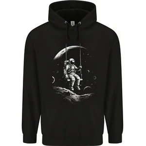 Space Swing Astronaut Spaceman Moon Fantasy Childrens Kids Hoodie - Picture 1 of 3