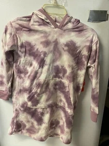 Girl's Hooded Sleep Gown Wonder Nation  Size Small  6-6X  New With Tag - Picture 1 of 4