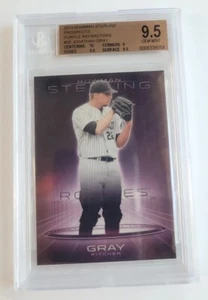 Jon Gray 2013 Bowman Sterling Prospect Purple Refractor #3/10 RC BGS 9.5 Rangers - Picture 1 of 9