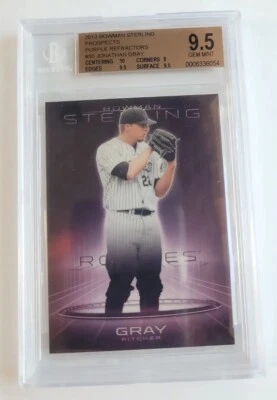 Jon Gray 2013 Bowman Sterling Prospect Purple Refractor #3/10 RC BGS 9.5 Rangers - Image 1 of 4