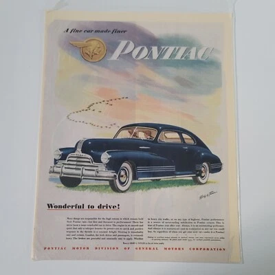 Anuncio de revista Pontiac vintage azul Foto 1 de 3