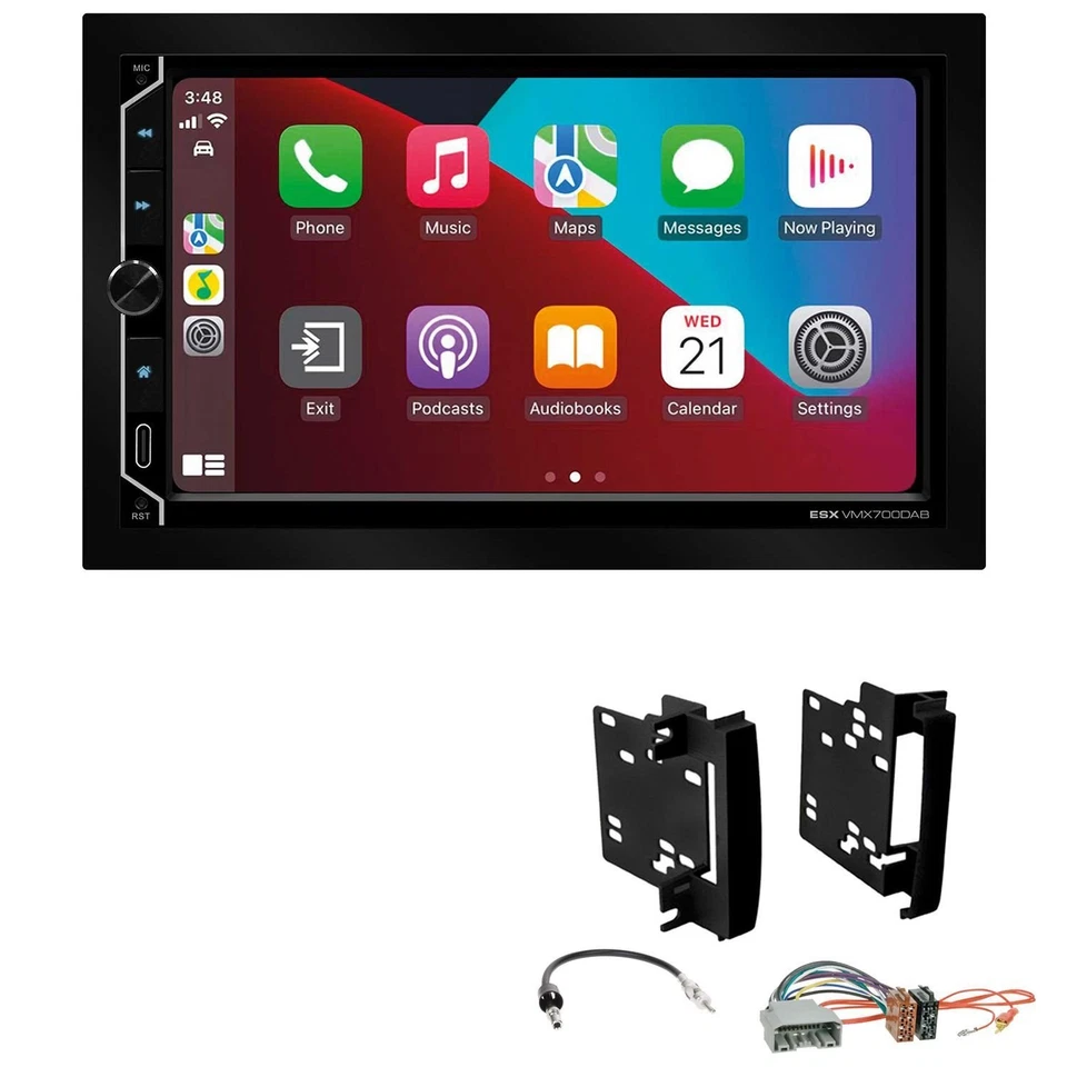 ESX Autoradio Apple CarPlay Android Auto für Dodge Nitro 2007-2010 in schwarz