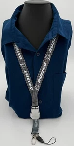 Boeing Carbon Fiber Aviation Lanyard, Seat Belt Buckle, Boeing Logo, pilot id - Picture 1 of 3
