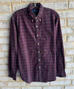 Ralph Lauren Czerwona krata niebiesko-żółta flanelowa koszula z długim rękawem męska rozmiar L. - Zdjęcie 1 z 7