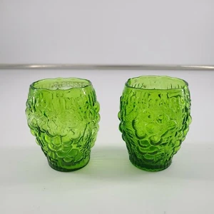 Juego de 2 vasos italianos de vidrio para bebidas de uva verde solo repuesto - Imagen 1 de 4