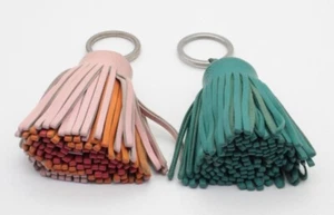 Authentic HERMES Carmen Key Ring Holder Green/Pink & Orange 2pc Set - Luxury - Picture 1 of 8