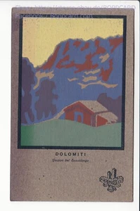 ITALIEN , PROVINZ BOZEN , KÜNSTLERKARTE LANGKOFEL , DOLOMITEN , SÜDTIROL ca1910 - Picture 1 of 2
